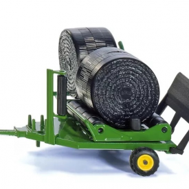 Siku Scale 1:32 Round Bale Wrapper with two wrapped bales